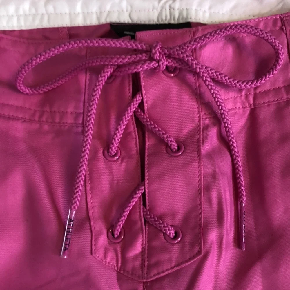 ATHLETA WOMAN WIDE LEG ANKLE PINK PANTS SIZE 12